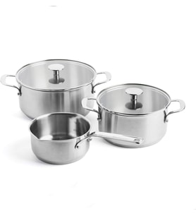 Kitchenaid Çelik Tencere Seti 20-24 Cm Tencere & 16 Cm Sosluk (Çok Renkli)