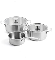 Kitchenaid Çelik Tencere Seti 20-24 Cm Tencere & 16 Cm Sosluk (Çok Renkli)