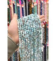 Larimar Taşı Tımbıl Kesim 8x12mm Doğal Taş Dizi