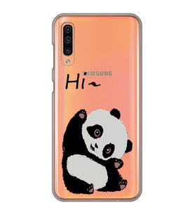 Samsung Galaxy A30S/A50/A50S Uyumlu Sevimli Panda Desenli Şeffaf Telefon Kılıfı