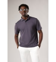 Regular Fit Likralı Gizli Düğmeli Polo Yaka T-shirt