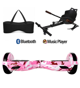 Citymate Elektrikli Kaykay Hoverboard Akıllı Denge 6.5 Inch + HoverKart + Çanta EXTREM PAKET D05