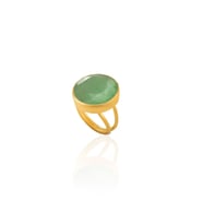 Kadir Jewellery 22 Ayar Altın Kaplama Zirkon Taşlı Kadın Otantik Yüzük
