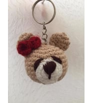 Maskot Ayıcık Amigurumi Organik Anahtarlık Oyuncak