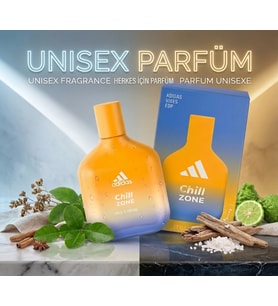 Adidas Vibes Chill Zone EDP 100 ml Unisex Parfüm – İtalyan Bergamotu & Deniz Minerali Notalı Ferah Koku