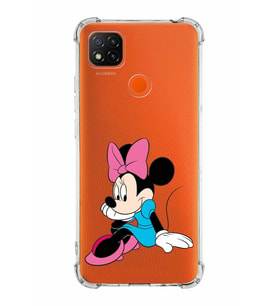 Xiaomi Redmi 10A Köşe Korumalı Antişok Kapak Minnie Mouse Tasarımlı Şeffaf  Kılıf