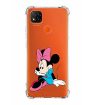 Xiaomi Redmi 10A Köşe Korumalı Antişok Kapak Minnie Mouse Tasarımlı Şeffaf  Kılıf