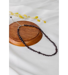Lal Granat (Garnet) Taşı Kadın Kolyesi (Kırmızı)
