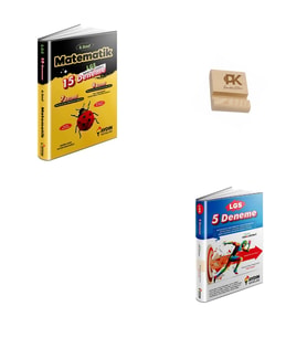 Aydın LGS 8. Sınıf Matematik (15li) ve 5 Tüm Dersler Deneme + Telefon Standı