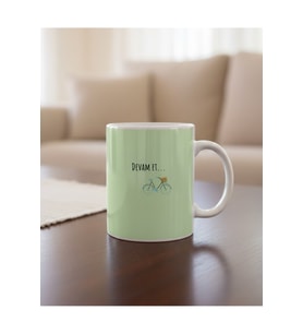 Devam Et Motivasyon Bardağı Tasarımlı Porselen Kupa Bardak Mug (Beyaz)