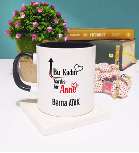 Anneler Günü Hediyesi Anneye Hediye - 14 - Kupa Bardak Siyah