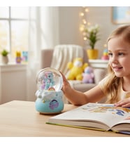 MY LİTTLE PONY UNICORN Büyük Boy Püskürtmeli Müzikli Işıklı Kar Küresi (Mavi)