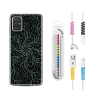 Samsung a71 A72 A73 A7 A9 2018 C7 C9 Kılıf Kablo Koruma Spiral Silikon Sarmaşıklar 1675