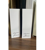 Hoş geldin Yazılı Yenidoğan Masa Kartı ve Mum Kartı 5x12 cm 105 Adet - Arletikettasarım