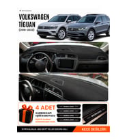 VOLKSWAGEN TİGUAN (2016-2023) Uyumlu Torpido Örtüsü Torpido Kılıfı - Siyah