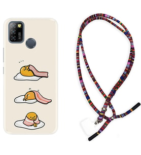 INFINIX Smart 4 5 6 Zero 8 S5 Pro Kılıf Boyun Asklı Rasta Silikon Sweety Egg 1322