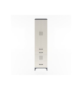 Hyperion Dolap 5 Raflı 3 Çekmeceli 4 Kapaklı 60x44x243 Antrasit-Aytaşı