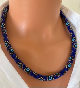 Chibeads Lacivert Nazaboncuğu Kadın Kolye ve Bileklik Set
