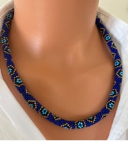 Chibeads Lacivert Nazaboncuğu Kadın Kolye ve Bileklik Set