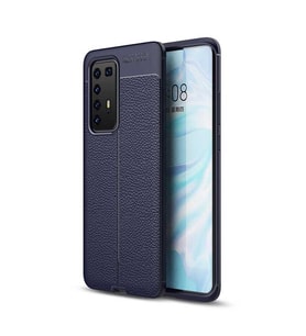 Huawei P40 Pro Kılıf Esnek Pu-Deri Leather-Pu Serisi Protected Case (Lacivert)