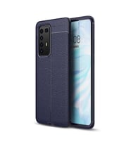 Huawei P40 Pro Kılıf Esnek Pu-Deri Leather-Pu Serisi Protected Case (Lacivert)