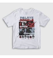 Presmono Unisex Çocuk Beyaz Poster Rock Palaye Royale T-Shirt 529109tt
