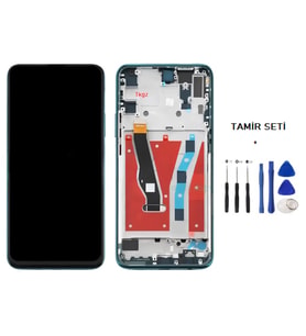 Tkgz - P Smart Z Uyumlu Lcd Ekran Dokunmatik Servis Lcd ÇITALI YEŞİL + TAMİR SETİ
