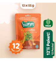 Organik Vegan Portakallı Kurabiye Atıştırmalık Paketi - 12 Adet