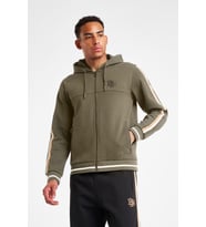 Erkek Fermuarlı Kapüşonlu Sweatshirt 25N-1130 (Haki)
