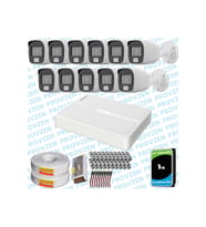 Provzen HiLook 11 Kameralı Full HD ColorVu Mikrofonlu Güvenlik Kamerası Olay Anında bildirim