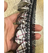 EN 6 CM FIRFIRLI TÜLLÜ EKOSE ŞERİT DİKİŞ AKSESUARI 1 METRE