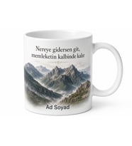 Şırnak Dağ Manzaralı Kişiye Özel Memleket Kupa Bardak Hediye
