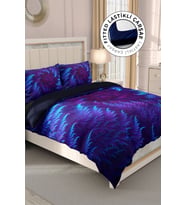 Lastikli Çarşaflı %100 Pamuk Saten Çift Kişilik Nevresim Takımı Purple Energy