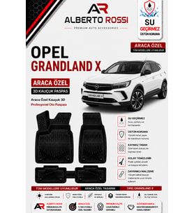 OPEL GRANDLAND X HYBRID D 2025 - 2026 Araca Özel Kauçuk 3D Profesyonel Oto Paspası