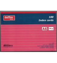 DEFFTER INDEX KARTI A6 PEMBE ÇİZGİLİ