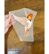 18X15 CM ÜTÜ İLE YAPIŞAN KUŞ TRANSFER BASKI ARMA