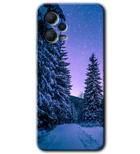 Redmi Note 12 5G Kılıf HD Desen Baskılı Kılıf - Kış Manzarası