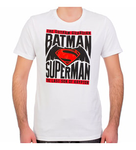 Batman v Superman Beyaz Erkek T-Shirt