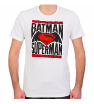 Batman v Superman Beyaz Erkek T-Shirt