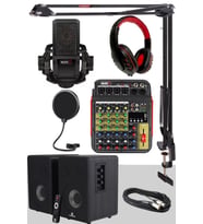 Midex İmpressive Paket-2 Stüdyo Ekipmanları Kayıt Seti (Monitör Mikrofon Mikser Kulaklık)