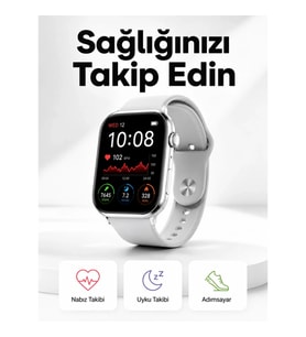 Mey İthalat® Yeni Nesil Akıllı Saat Adımsayar, GPS, Nabız Ölçer, Uyku ve Sağlık Takibi (Kopya)