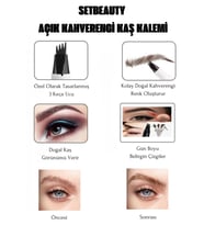 Kaş Doldurma Tırtıklı Şekillendirme Açık Kahverengi Kalemi