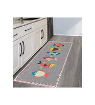 Rovigo Home Dijital Baskı Yıkanabilir Kaymaz Taban Mutfak Halısı RVG2111-SM217 (Gri)