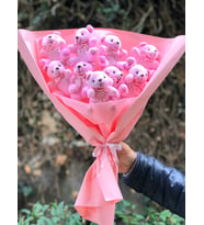 Pembe Ayıcık Buketi, sevgililer günü çiçeği, sevgiliye çiçek, doğum günü çiçeği, yeni iş çiçeği, geçmiş olsun çiçeği, kız arkadaş çiçeği, anneye çiçek