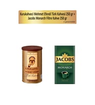 Mehmet Efendi Türk Kahvesi 250 gr + Jacobs Monarch Filtre Kahve 250 gr