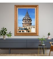Altın Paspartulu Çerçeveli Tablo C24 (Gold)