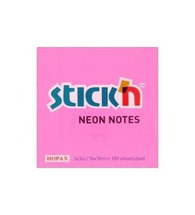 Hopax Stıckn Yapışkanlı Not Kağıdı 100 Yaprak 76x51 Mm Pastel Pembe