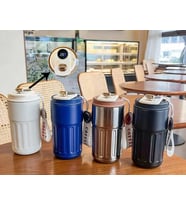 Askılı Ve Derece Göstergeli Vakumlu Mug - 500 Ml Modern Kahve Termosu Alk3136