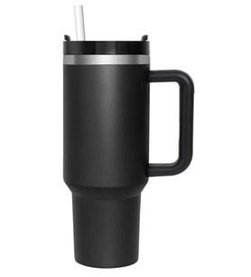 Pipetli Çelik Termos 1180 ml (Siyah)