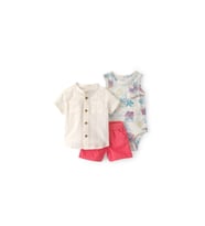 Carters Erkek Bebek Gömlek Şort Set 1U638410 Renkli